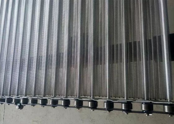 Durable Chain Mesh Conveyor Belt Transport Of Refrigerated Food Custom Support