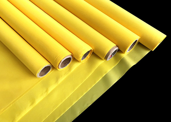 110Mesh Yellow Monofilament Polyester Silk Screen Printing Mesh Plain Weave