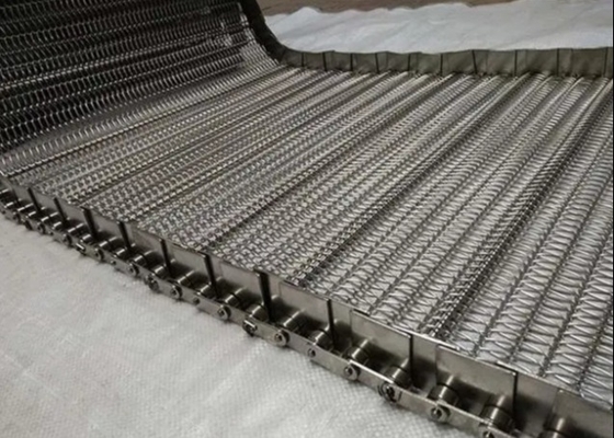 1.0mm থেকে 3.0mm কার্বন ইস্পাত স্পাইরাল মেশ বেল্ট খাদ্য এবং বারবিকিউ পরিবহন করে