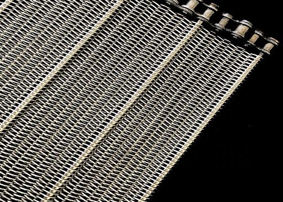 304 স্টেইনেলস স্টিল কনভেয়র তারের জাল বেল্টিং উদ্ভিজ্জ ওয়াশিং মেশিনের জন্য