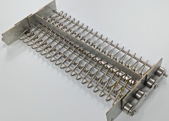 ৩০৪ ৩১৬ ৩১৬এল ফুড গ্রেড স্টেইনলেস স্টিল কার্বন স্টিল স্পাইরাল চেইন লিঙ্ক ওভেন বেকিং ওয়্যার মেশ বেল্ট কনভেয়ার বেল্ট