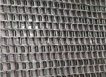 পণ্য অনুসন্ধান সিস্টেম ফ্ল্যাট ধাতু জাল কনভেয়র বেল্ট, খাদ্য জাল বেল্ট উচ্চ কার্বন ইস্পাত