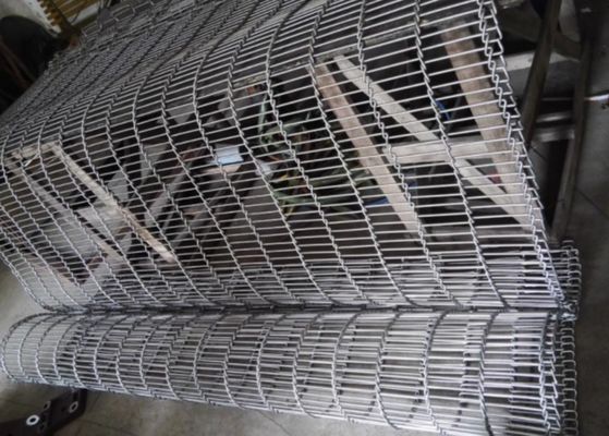 মাংস প্রক্রিয়া 316L স্টেইনলেস স্টিল 3 মিমি ডায়া ফ্ল্যাট ফ্লেক্স কনভেয়র বেল্ট